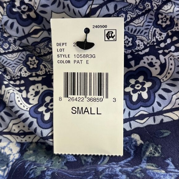 BCX Shirt Womens Small Blue Off Shoulders Adjustable Straps New - Picture 11 of 11